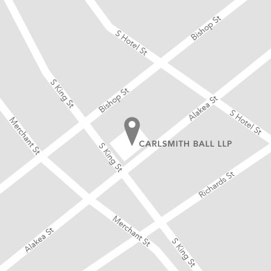 Map for Honolulu location of Carlsmith Ball